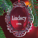 Deep Etched Personalized Crystal Portrait Ornament Image 2 of 2